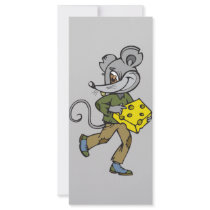 Mouse Runs With Cheese Rack Cards
