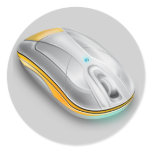 mouse round sticker