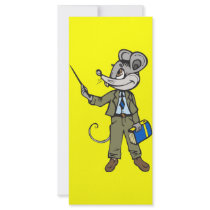 Mouse Teacher Personalized Rack Card