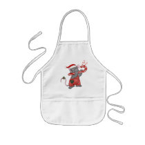 Mouse Tunes Santa aprons