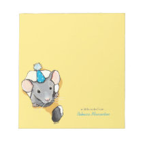 Mouse Wearing a Party Hat Small Notepad