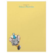 Mouse Wearing Party Hat Personalizable Letterhead