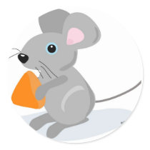 MOUSE WITH CHEESE stickers by lwunlimited MOUSE WITH CHEESE stickers