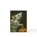 Mouse with Pumpkin Basket HalloweenCard