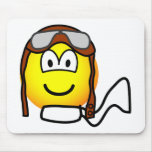 Pilot emoticon Old fashioned  mousepad