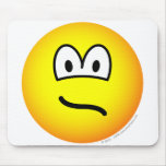 Frown emoticon mouth  mousepad