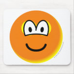 Fake tan emoticon orange  mousepad