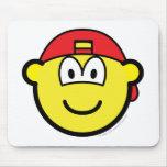 Backward cap buddy icon   mousepad