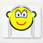 White haired buddy icon   mousepad