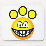 Paw print emoticon   mousepad