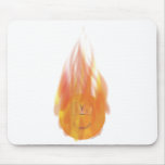 Emoticon on fire   mousepad