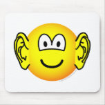 Ears emoticon Big  mousepad