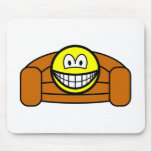 Couch potato smile   mousepad