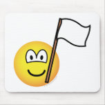 White flag emoticon   mousepad