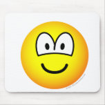 Big eyed emoticon   mousepad