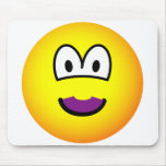 Got wine emoticon   mousepad