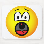 Scared emoticon   mousepad