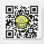 Qr Code smile 2D barcode  mousepad
