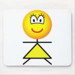 Stickfigure emoticon woman  mousepad