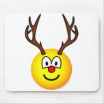 Rudolph the red nosed reindeer emoticon   mousepad