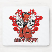 Mousepad:  "Angelique, the Devil Made Me Do It!"