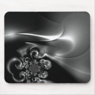 Mousepad Black White Style Abstract Metal Print