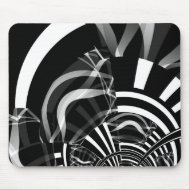 Mousepad Black White Style Abstract Print