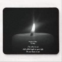 Mousepad Candle light in Black & White mousepads