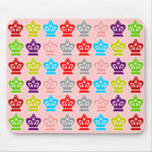 Mousepad colorido de las coronas alfombrilla de ratones