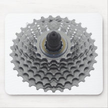 Mousepad con el piñón de la bici