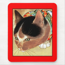 Mousepad: "Curious Kitty Cat" by VintagePets Mousepad: "Curious Kitty Cat"