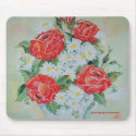 Mousepad Daisies and Roses by irenemaria Mousepad Daisies and Roses