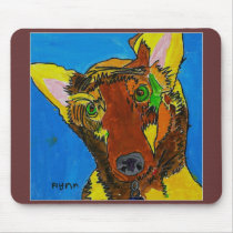 Mousepad Dog Art by Flynn by grassvalleycharter Mousepad Dog Art by Flynn