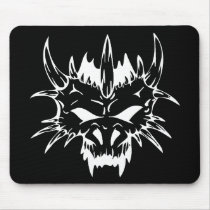 Mousepad - Dragon Skull by pawtraitart Mousepad - Dragon Skull