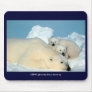 Mousepad / Endangered / Polar Bear & Cubs