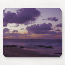 Mousepad Evening Surfers At Rainbow Bay Australia