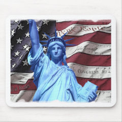Mousepad Flag & Statue of Liberty