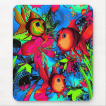 Mousepad Goldfish Family Underwater by Darling_Gifts Mousepad Goldfish Family Underwater