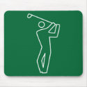 Mousepad - Golf Player by pawtraitart Mousepad - Golf Player