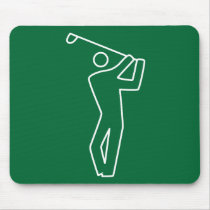 Mousepad - Golf Player by pawtraitart Mousepad - Golf Player