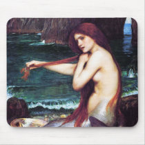 Mousepad: John Waterhouse - A Mermaid