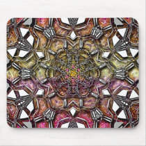 Mousepad: Metallic Crystal Mandala by Aquavel Mousepad: Metallic Crystal Mandala