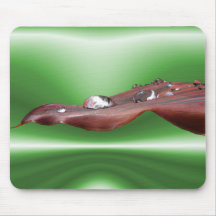 Mousepad mojado del ~ de la hoja del lirio de Cann Alfombrilla De Raton