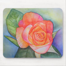Mousepad Orange Passion Rose