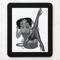 Mousepad Pin up Girls Vintage (26) by Black_White_Style Mousepad Pin up Girls Vintage (26)