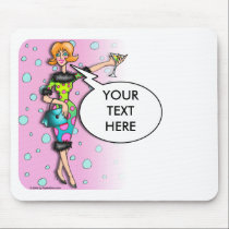 Mousepad - Polka Dot Martini Diva mousepads