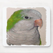Mousepad - Quaker Parrot by pawtraitart Mousepad - Quaker Parrot