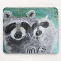 Mousepad - Raccoon Babies - Bandit Love