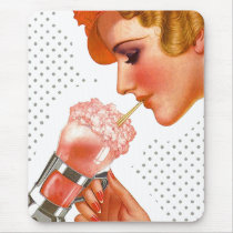 Mousepad ~ Retro Mid-Century SODA FOUNTAIN DAZE