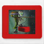 Mousepad Retro Outboard Motor & Red Metal Gas Tank